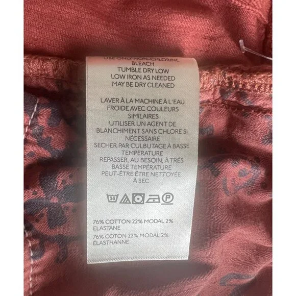 We The Free Riser Taker High Rise Straight Corduroy Pants Wine Womens 28